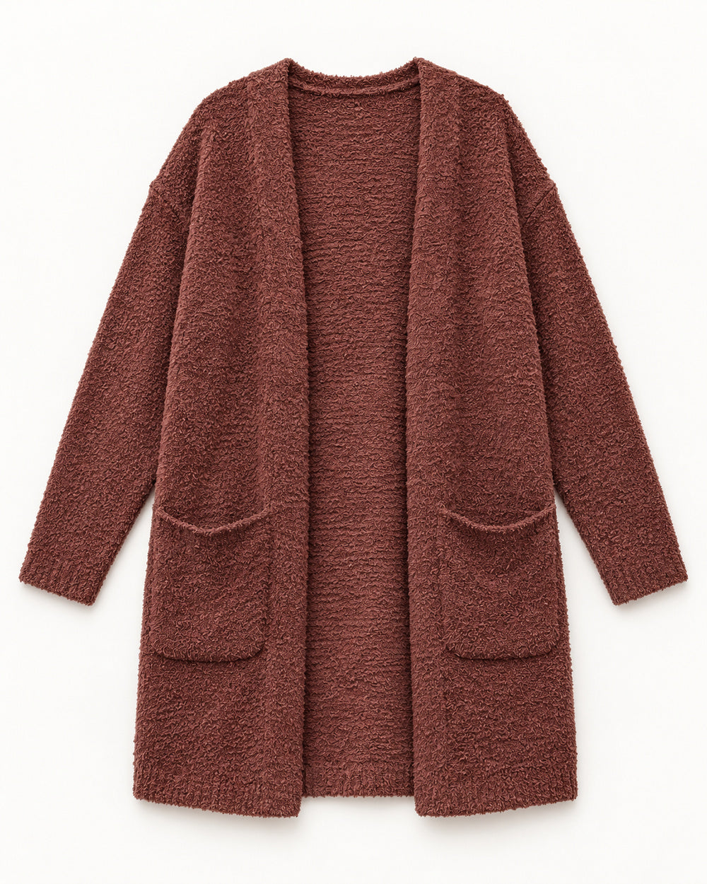 Brown & Chocolate Brown women's preloved long cardigan, VW-LC11