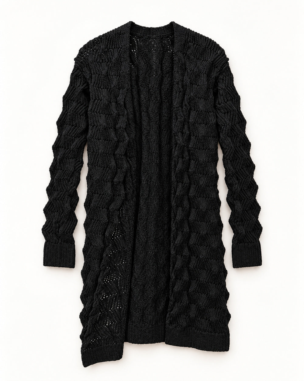 Black & Olive women's preloved long cardigan, VW-LC12