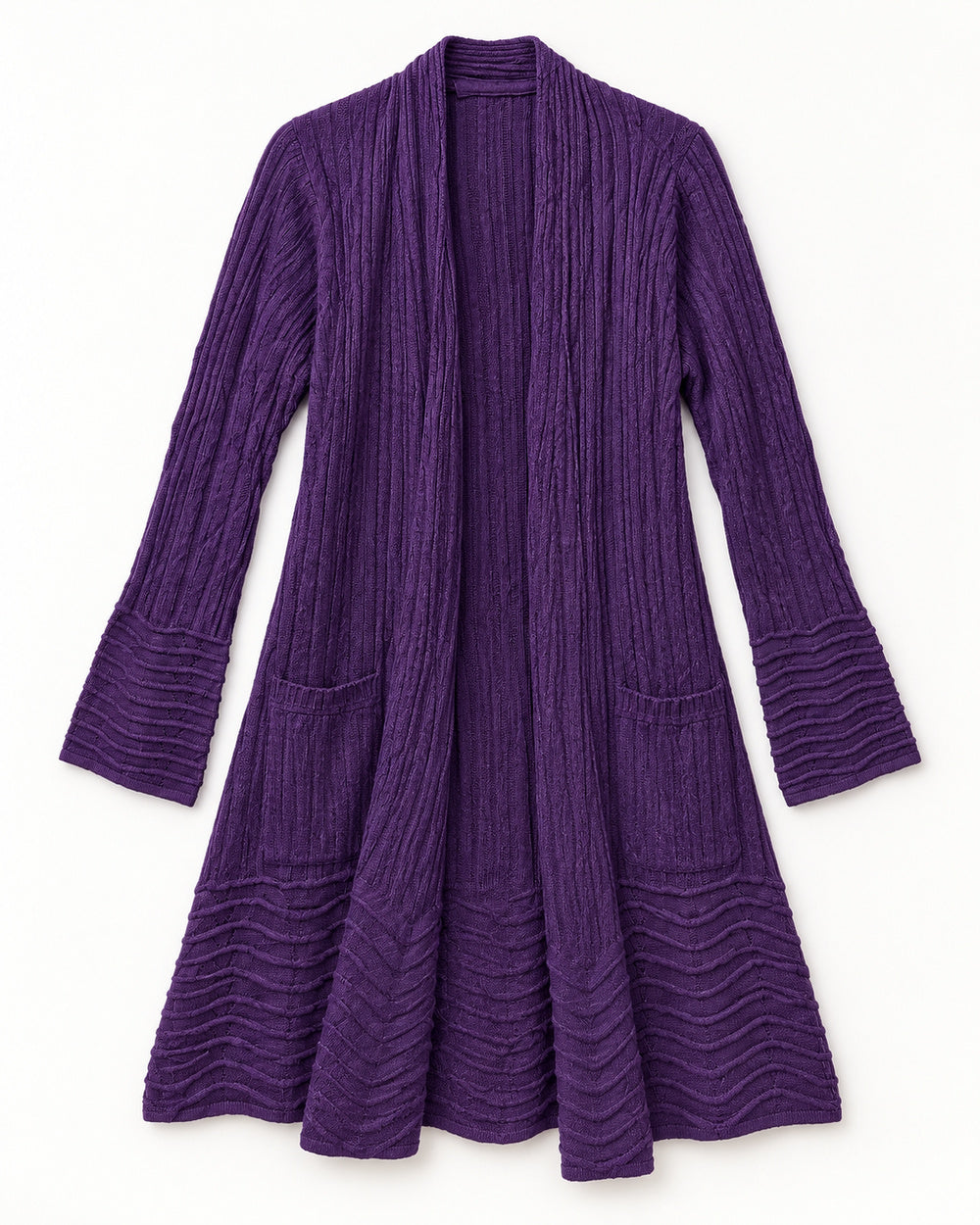 Purple women's preloved long cardigan, VW-LC15