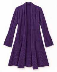 Purple women's preloved long cardigan, VW-LC15