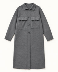 Charcoal Grey & Grey women's preloved long cardigan, VW-LC22