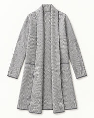 Taupe women's preloved long cardigan, VW-LC32