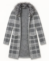 Black & Grey women's preloved long cardigan, VW-LC36