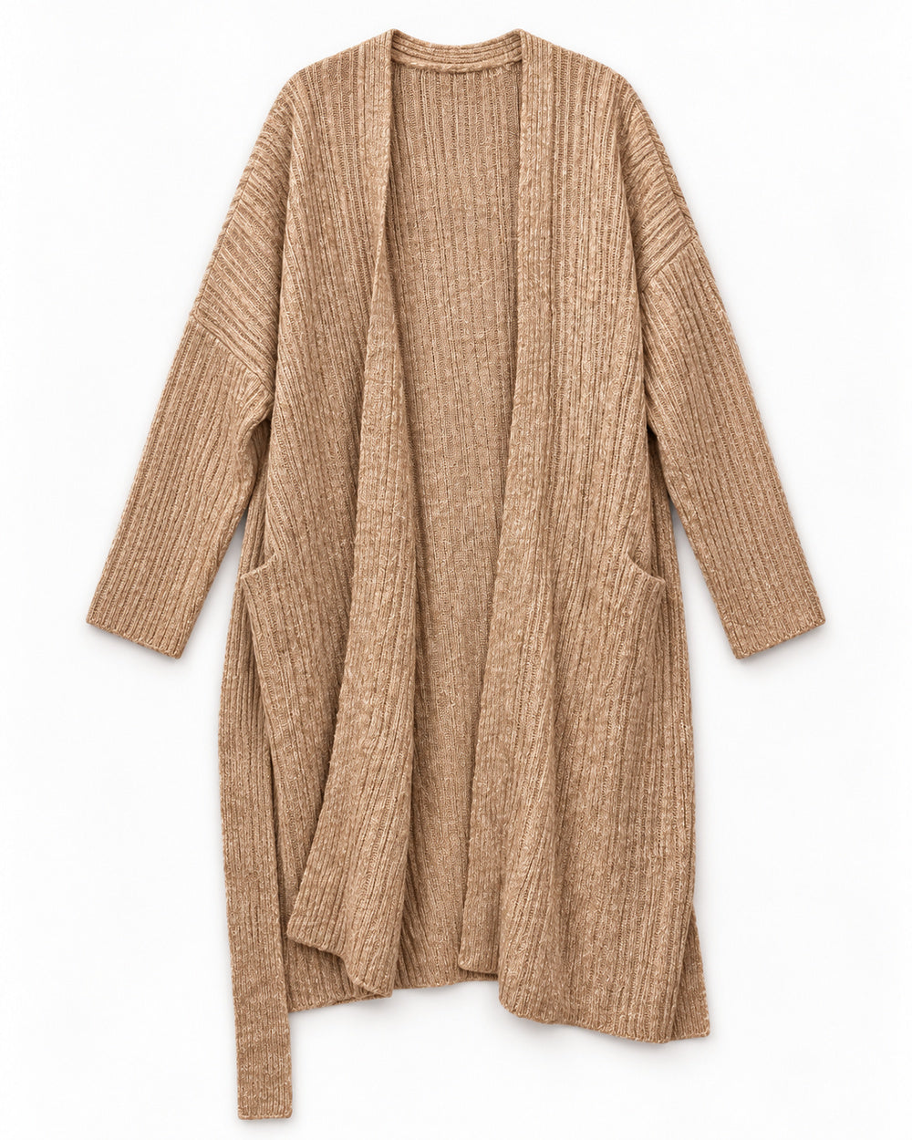 Beige & Camel women's preloved long cardigan, VW-LC42