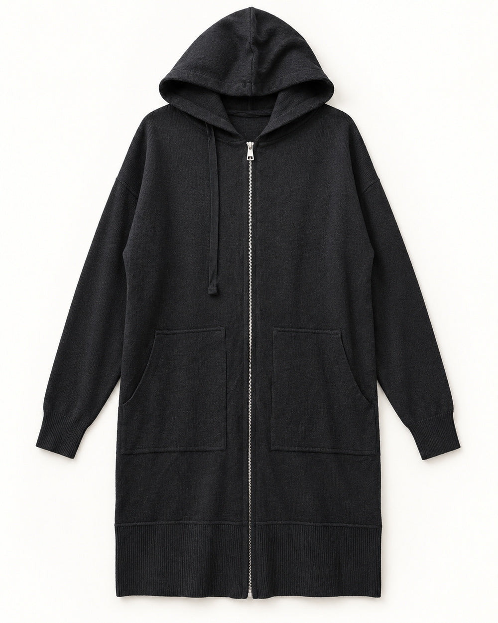 Charcoal Grey women's preloved long cardigan, VW-LC52