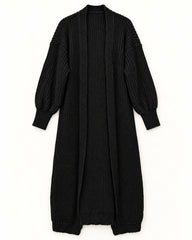 Black & Mint Green women's preloved long cardigan, VW-LC57