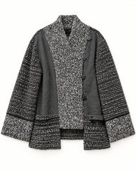 Taupe & Black women's preloved long cardigan, VW-LC60