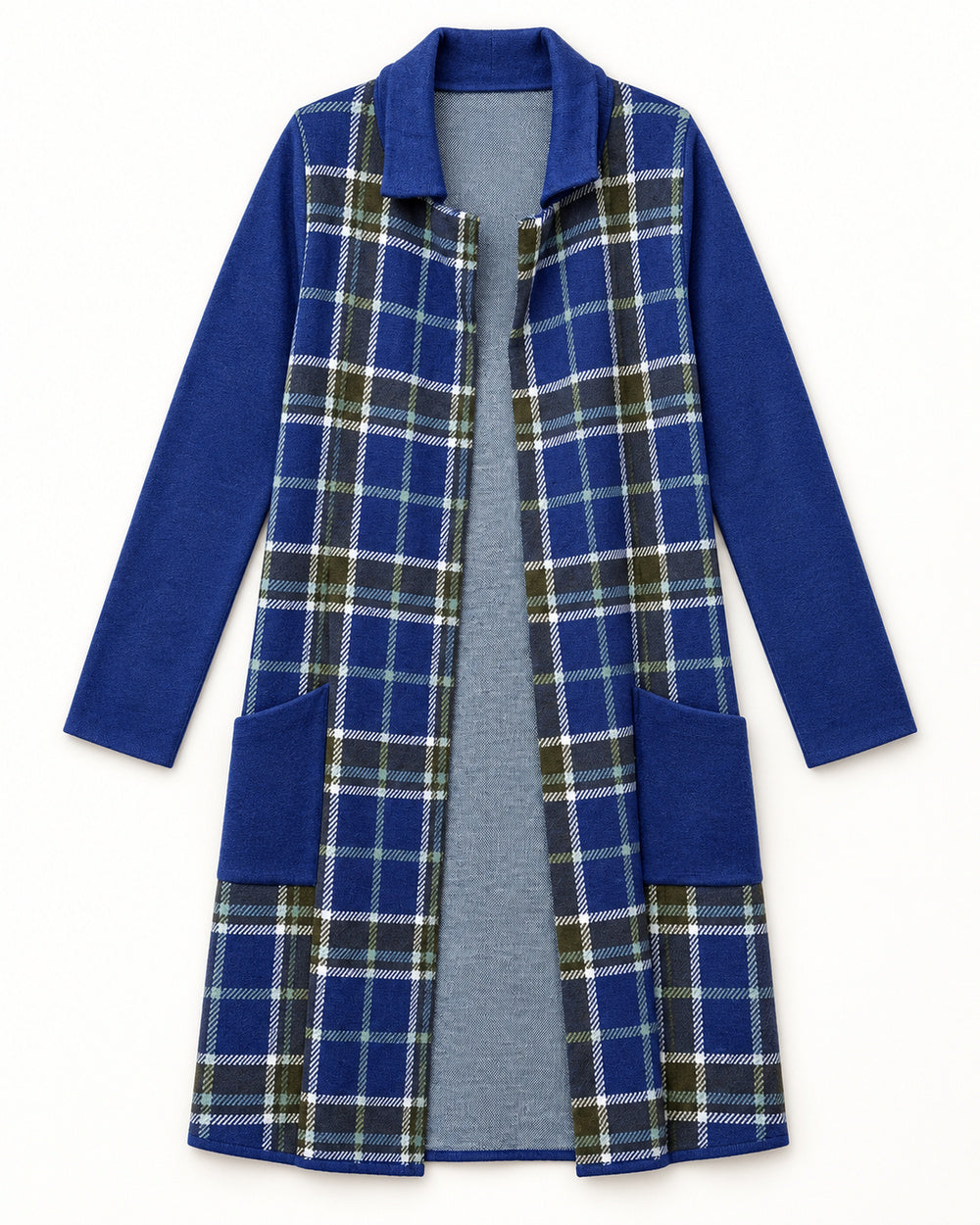 Blue & Grey women's preloved long cardigan, VW-LC63