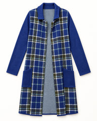 Blue & Grey women's preloved long cardigan, VW-LC63