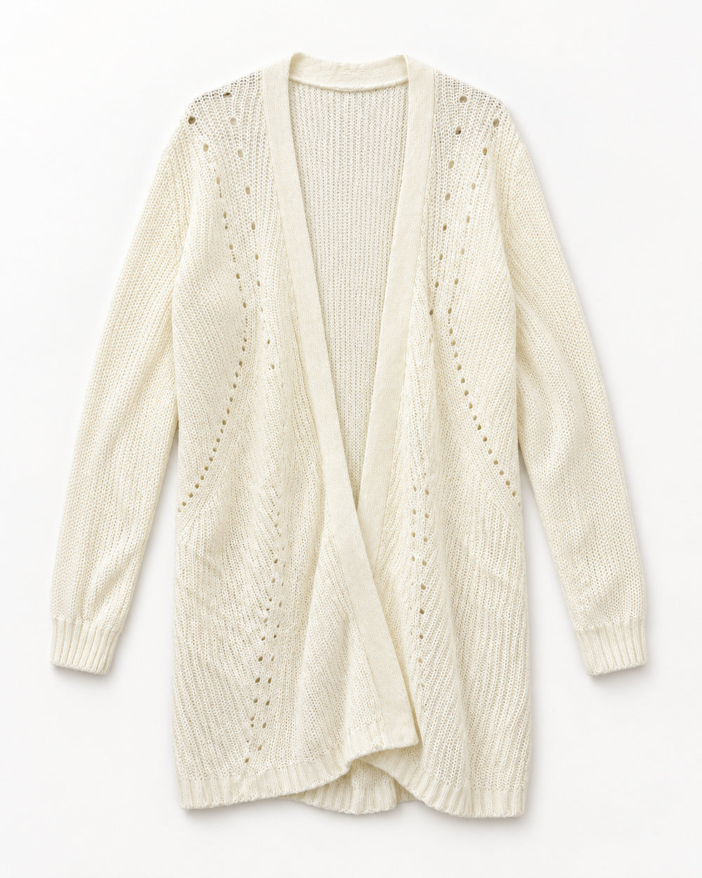 White women's preloved long cardigan, VW-LC66