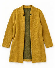 Mustard women's preloved long cardigan, VW-LC73