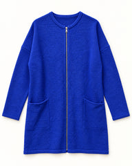 Blue women's preloved long cardigan, VW-LC79