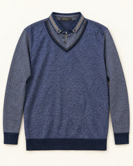 Blue men's preloved sweater, VW-MS122