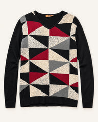 Black, Red & White men's preloved sweater, VW-MS14