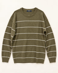 Olive & White men's preloved sweater, VW-MS150