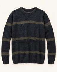 Charcoal & Olive men's preloved crew-neck sweater, VW-MS201
