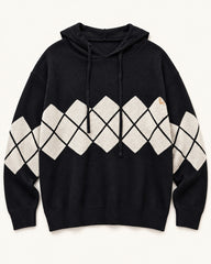 Black & White men's preloved hooded sweater, VW-MS207