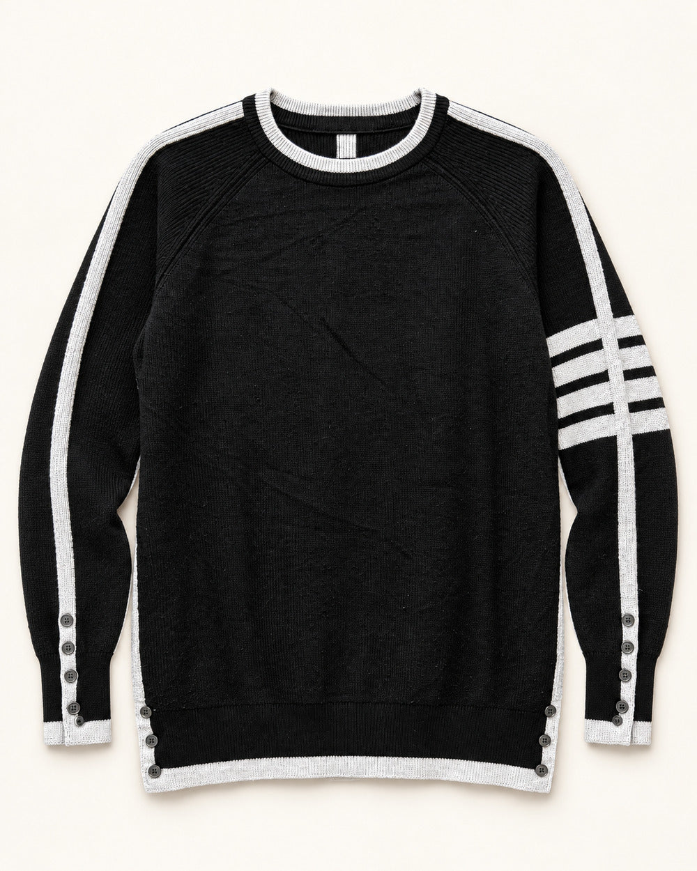 Black & White men's preloved crew-neck sweater, VW-MS212