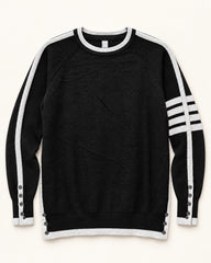 Black & White men's preloved crew-neck sweater, VW-MS212