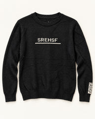 Black men's preloved crew-neck sweatshirt, VW-MS216