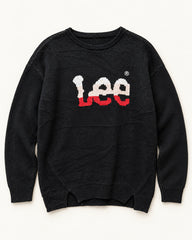 Black, White & Red men's preloved crew-neck sweater, VW-MS221