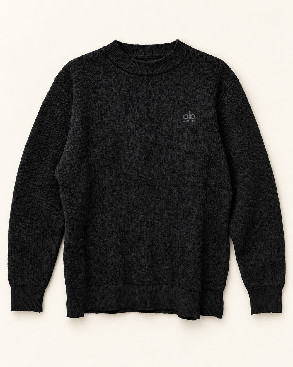 Black men's preloved crew-neck sweatshirt, VW-MS235