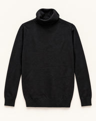 Black men's preloved turtleneck sweater, VW-MS23