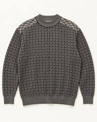 Grey men's preloved mock-neck sweater, VW-MS258