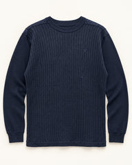 Navy men's preloved crew-neck sweater, VW-MS265