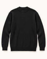 Black men's preloved mock-neck sweater, VW-MS267