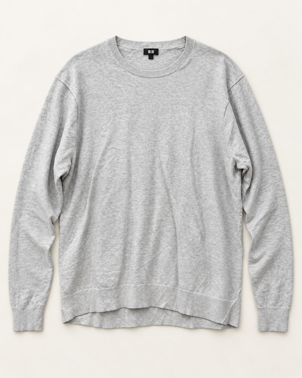 Light Grey men's preloved crew-neck sweatshirt, VW-MS269