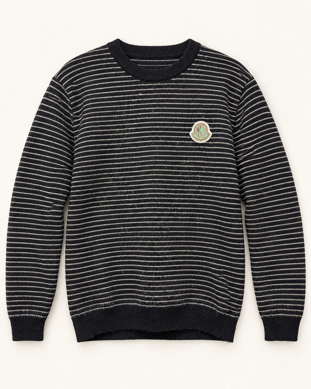Black & White men's preloved crew-neck sweater, VW-MS276