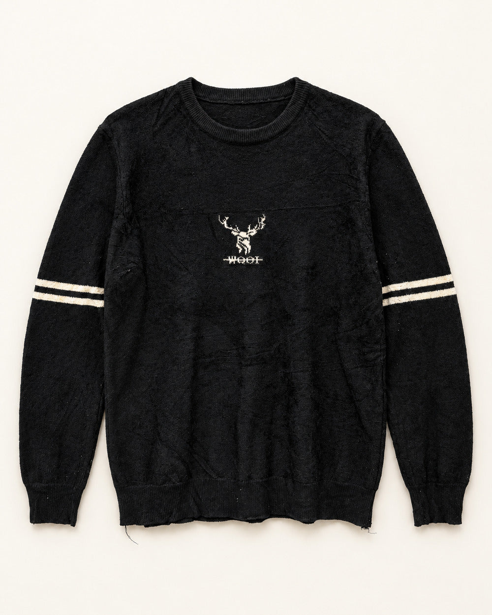 Black men's preloved crew-neck sweater, VW-MS280