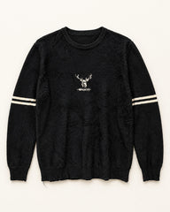 Black men's preloved crew-neck sweater, VW-MS280