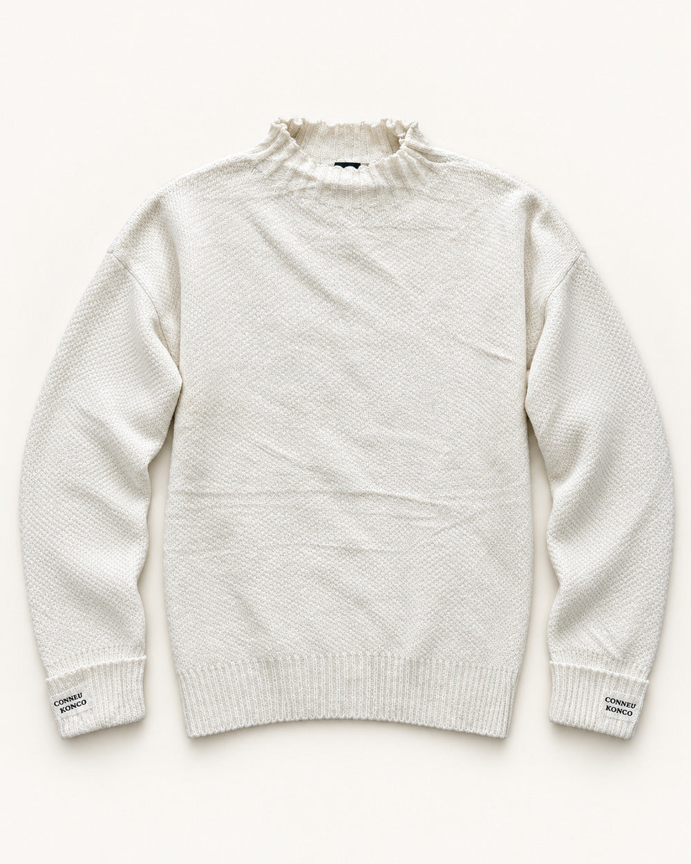 White men's preloved roll-neck sweater, VW-MS313