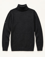 Black men's preloved roll-neck sweater, VW-MS319