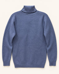 Periwinkle Blue men's preloved roll-neck sweater, VW-MS329