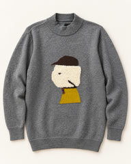 Grey men's preloved crew-neck sweater, VW-MS332
