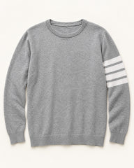 Light Grey men's preloved crew-neck sweater, VW-MS341