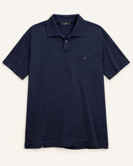Navy men's preloved polo sweater, VW-MS42