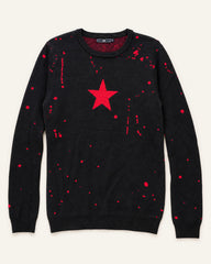 Black & Red men's preloved sweatshirt, VW-MS46