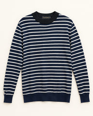 Navy & White men's preloved sweater, VW-MS77