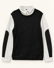 Black & White men's preloved sweater, VW-MS97