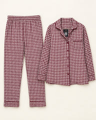 Burgundy & Cream women's preloved night suit, VW-NS12