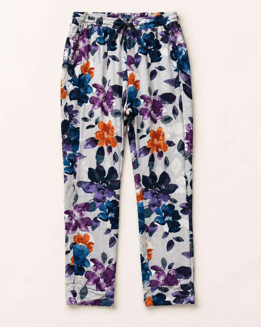 White & Multicolour women's preloved winter bottoms, VW-TR13