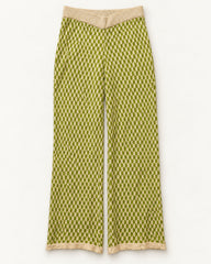 Lime & Beige women's preloved winter bottoms, VW-TR148