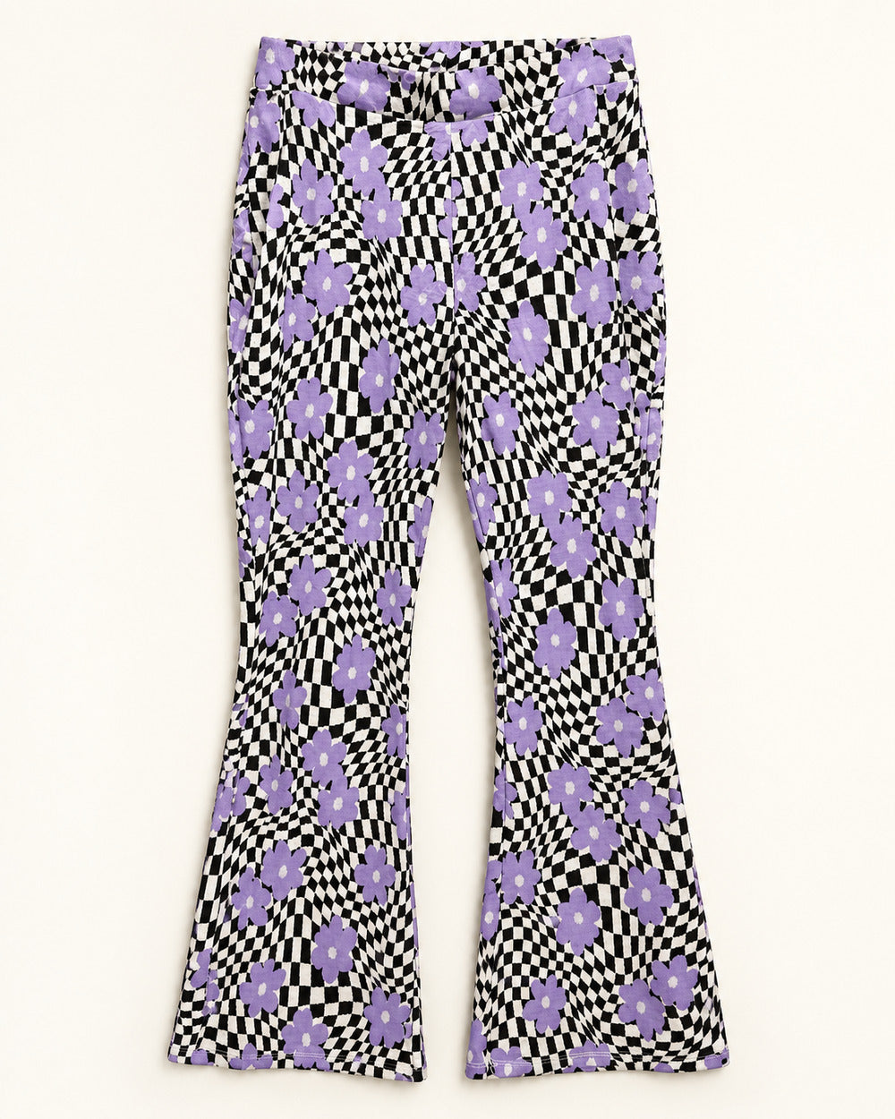 Purple, Black & White women's preloved winter bottoms, VW-TR163