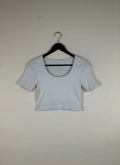 UK Imported secondhand Winter Crop Tops - Primark brand, White Nylon, Excellent condition, for Women - Online Thrift Store Peshawar Pakistan