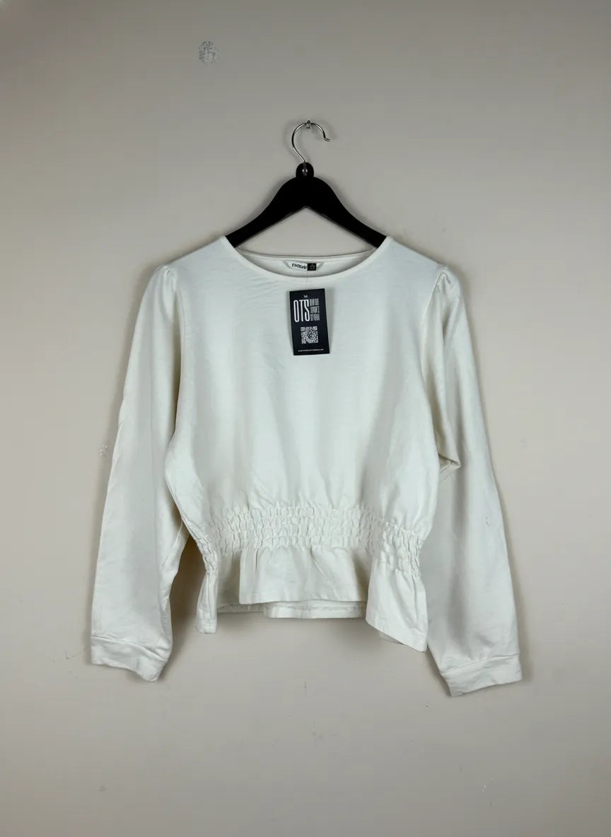 Winter Crop Tops | Pep & Co | Preloved Branded | White Cotton | Excellent | OTS Thrift Store Peshawar Pakistan