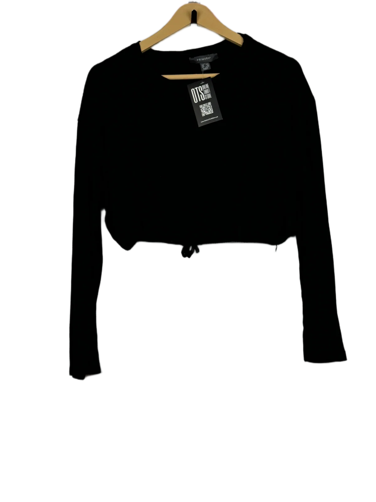 UK Imported secondhand Winter Crop Tops - Primark brand, Black Polyester, Premium condition, for Women - Online Thrift Store Peshawar Pakistan